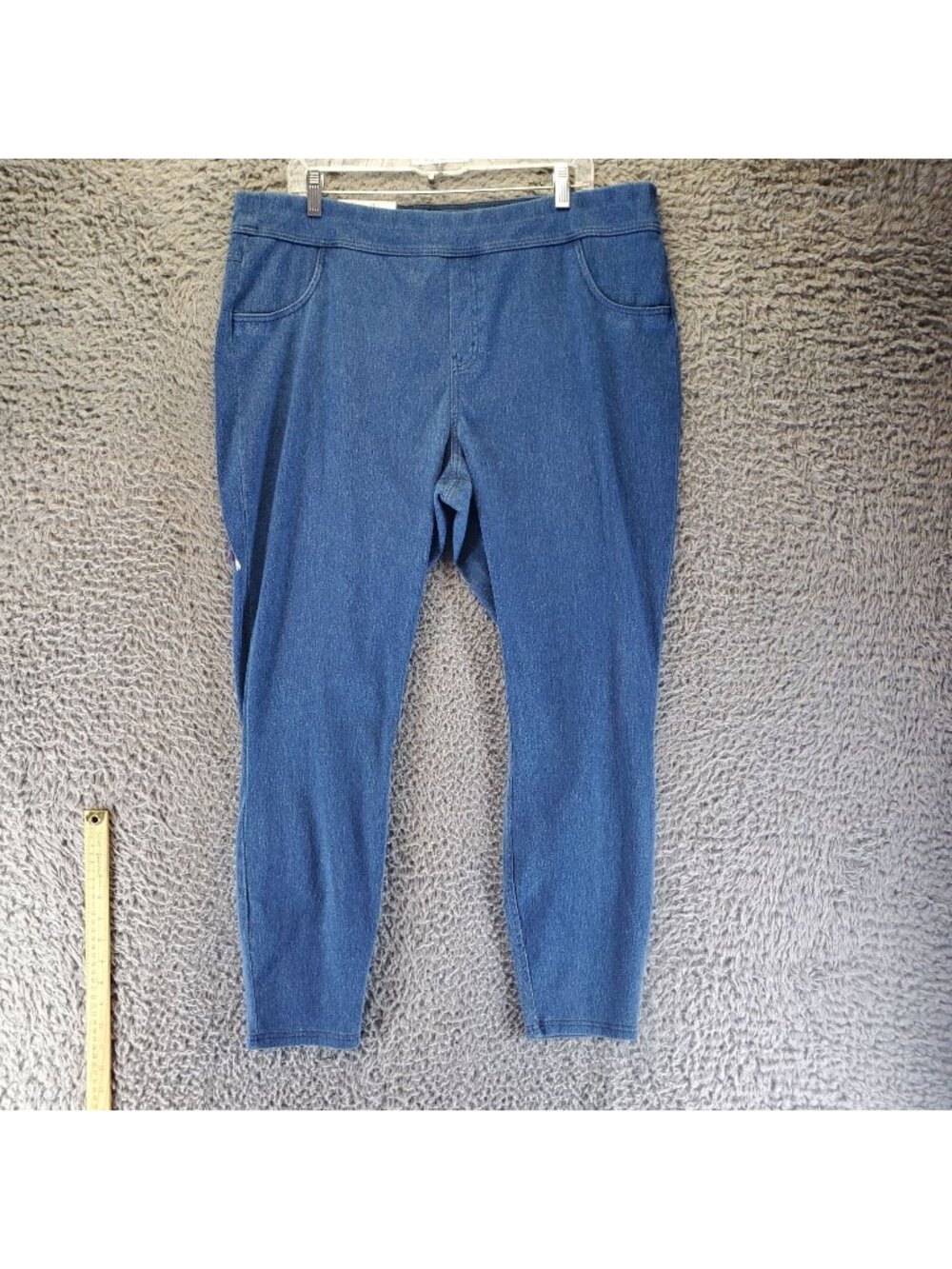 Hue Jeans Womens XXL 20 Blue Utopia Stretch Denim Leggings *NWT*